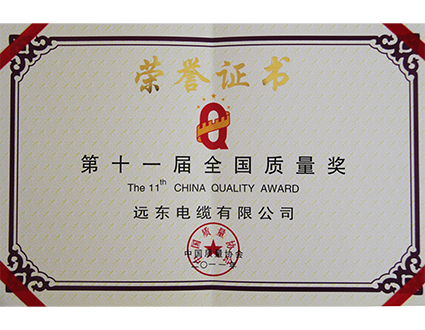 全國(guó)質(zhì)量獎(jiǎng)